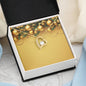 Christmas Background 015 - 18k Yellow Gold Finish Forever Love Necklace