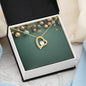 Christmas Background 037 - 18k Yellow Gold Finish Forever Love Necklace