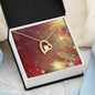 Christmas Background 098 - 18k Yellow Gold Finish Forever Love Necklace