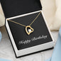 Happy Birthday v2 - 18k Yellow Gold Finish Forever Love Necklace