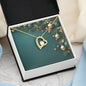 Christmas Background 003 - 18k Yellow Gold Finish Forever Love Necklace