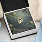 Christmas Background 114 - 18k Yellow Gold Finish Forever Love Necklace
