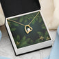 Christmas Background 113 - 18k Yellow Gold Finish Forever Love Necklace