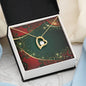 Christmas Background 071 - 18k Yellow Gold Finish Forever Love Necklace