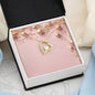 Christmas Background 040 - 18k Yellow Gold Finish Forever Love Necklace