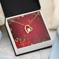 Christmas Background 099 - 18k Yellow Gold Finish Forever Love Necklace