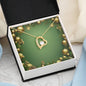 Christmas Background 042 - 18k Yellow Gold Finish Forever Love Necklace