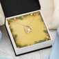 Christmas Background 056 - 18k Yellow Gold Finish Forever Love Necklace