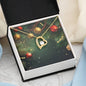 Christmas Background 120 - 18k Yellow Gold Finish Forever Love Necklace