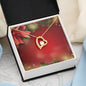 Christmas Background 095 - 18k Yellow Gold Finish Forever Love Necklace