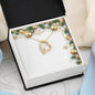 Christmas Background 012 - 18k Yellow Gold Finish Forever Love Necklace