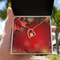 Christmas Background 095 - 18k Yellow Gold Finish Forever Love Necklace