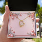 Christmas Background 008 - 18k Yellow Gold Finish Forever Love Necklace