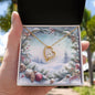 Christmas Background 086 - 18k Yellow Gold Finish Forever Love Necklace