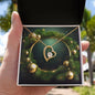 Christmas Background 101 - 18k Yellow Gold Finish Forever Love Necklace