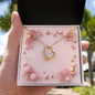Christmas Background 055 - 18k Yellow Gold Finish Forever Love Necklace
