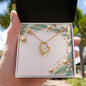 Christmas Background 063 - 18k Yellow Gold Finish Forever Love Necklace