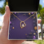 Christmas Background 065 - 18k Yellow Gold Finish Forever Love Necklace