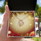Christmas Background 100 - 18k Yellow Gold Finish Forever Love Necklace