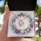 Christmas Background 075 - 18k Yellow Gold Finish Forever Love Necklace
