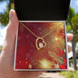 Christmas Background 098 - 18k Yellow Gold Finish Forever Love Necklace