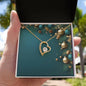 Christmas Background 003 - 18k Yellow Gold Finish Forever Love Necklace