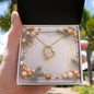 Christmas Background 039 - 18k Yellow Gold Finish Forever Love Necklace