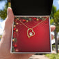 Christmas Background 046 - 18k Yellow Gold Finish Forever Love Necklace