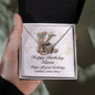 Happy Birthday Karen v01 - Interlocking Hearts Necklace