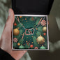 Christmas Background 129 - Interlocking Hearts Necklace