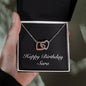 Happy Birthday Sara v2 - Interlocking Hearts Necklace