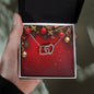 Christmas Background 064 - Interlocking Hearts Necklace
