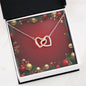 Christmas Background 033 - Interlocking Hearts Necklace