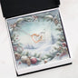 Christmas Background 086 - Interlocking Hearts Necklace