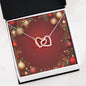 Christmas Background 034 - Interlocking Hearts Necklace