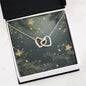 Christmas Background 114 - Interlocking Hearts Necklace