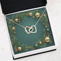 Christmas Background 035 - Interlocking Hearts Necklace