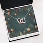 Christmas Background 128 - Interlocking Hearts Necklace