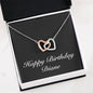 Happy Birthday Diane v2 - Interlocking Hearts Necklace