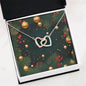 Christmas Background 118 - Interlocking Hearts Necklace