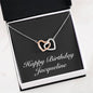 Happy Birthday Jacqueline v2 - Interlocking Hearts Necklace