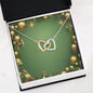 Christmas Background 042 - Interlocking Hearts Necklace