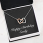 Happy Birthday Emily v2 - Interlocking Hearts Necklace