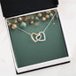 Christmas Background 037 - Interlocking Hearts Necklace
