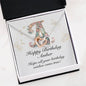 Happy Birthday Amber v01 - Interlocking Hearts Necklace
