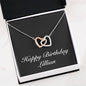 Happy Birthday Lillian v2 - Interlocking Hearts Necklace