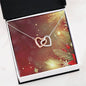 Christmas Background 098 - Interlocking Hearts Necklace