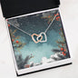 Christmas Background 124 - Interlocking Hearts Necklace