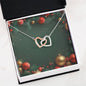 Christmas Background 115 - Interlocking Hearts Necklace