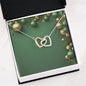 Christmas Background 027 - Interlocking Hearts Necklace